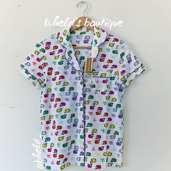 Roller Rabbit Moby Paradise Polo Pajamas in Multi Size X-Small XS Brand New NWT - Picture 2 of 16